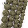 4-12Mma+Pedra de Lava Vulcânica Contas Redondas Coloridas Colar de Contas Acessórios de Joias DIY Produtos Semi-Acabados Atacado
