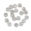Accesorios de joyería vintage DIY de aleación de zinc conchas vieiras cuentas perforadas accesorios para pulseras cuentas con agujero cuentas espaciadoras