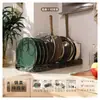 Prateleira de Armazenamento Extensível Ajustável para Cozinha Dentro do Armário Suporte para Panelas e Utensílios de Cozinha Suporte para Panelas Suporte para Pratos na Bancada Suporte para Tampas de Panelas