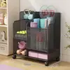 Cesta de Almacenamiento para Esterillas de Yoga con Ruedas, Estante de Almacenamiento para Equipo de Fitness, Estante de Almacenamiento Doméstico para Espuma de Sándwich, Bádminton y Eje de Espuma