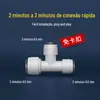 Conector para purificador de água cotovelo reto de 2 vias válvula de esfera de 3 vias conexão rápida sem grampo conexões para tubos de água PE acessórios para osmose reversa