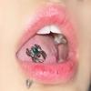 Uña de lengua de diamante incrustada de araña punk caliente nicho hip-hop joyería piercing nueva personalidad para hombres y mujeres transfronteriza