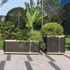 Combinación de Rejilla para Macetas de Exterior Acero Inoxidable Hierro Forjado Divisor Comedor Bar Patio Cafetería Combinación de Rejilla para Macetas Maceta