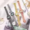 Comercio Exterior Reloj Electrónico Led Wr F91W Correa de Acero A159 Estilo Harajuku Reloj de Moda Reloj Electrónico Multifuncional