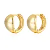 Anillo de cobre chapado en oro de 18 quilates transfronterizo europeo y americano, hebilla de oreja, diseño de círculo de nicho personalizado, pendientes de aro, venta al por mayor de fábrica