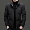 Chaqueta de Plumas Casual de Gama Alta con Cuello Alto para Hombre, Estilo Corto, Nuevo Modelo Invierno 2025, Abrigo Espeso de Color Sólido con Relleno de Plumón de Pato Blanco para Jóvenes y Personas de Mediana Edad