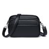 Bolso Pequeño Cuadrado de Cuero Genuino Transfronterizo, Piel de Vaca de Primera Capa, Bolso de Hombro Cruzado con Cadena, Multicapa, Gran Capacidad, Moderno y Versátil