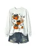 Amazon eBay estación independiente moda divertida versátil mujer fantasma calabaza murciélago lazo sudadera transfronterizo