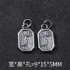 Plata Tibetana Plata Tres-Siete Flor de Loto Antigua Vaina de Semillas Colgante de Buena Suerte Tejido Pulsera Collar Cuentas Espaciadoras Joyería DIY Fábrica Venta al por Mayor