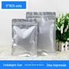 Saco de folha de alumínio para embalagem de alimentos 11*16cm saco auto-selante de fundo plano para chá lanches de lazer sacos plásticos à prova de umidade podem ser impressos