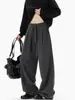 Pantalones Casuales de Cuadros Retro Americano para Hombre 2026 Nuevo Estilo Estilo Perezoso Rectos Holgados Largos Ropa de Hombre
