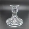 Acessórios Artesanais Base de Vidro Transparente para Ins Prato de Frutas Castiçal Base para Colagem Base com Padrão Vertical Base de Diamante