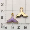 Atacado do Fabricante Pingentes Pequenos de Liga Metálica com Gotejamento de Óleo Charms para Pulseira Colar Cauda de Sereia Desenho Animado Acessórios para Joias DIY