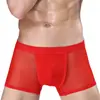 Bóxers de Malla para Hombre de Verano al por Mayor, Diseño Transpirable Hueco, Pantalones Cortos Transpirables de Seda Hielo