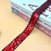 Novos acessórios de lantejoulas com contas de código de barras multicoloridas para sapatos e chapéus, acessórios de bagagem, 2,5 cm de largura, vendas diretas da fábrica