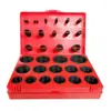 Suministro Transfronterizo de 419 Piezas Caja de Reparación de Anillos de Goma Rojo, Amarillo y Azul Kit de Reparación de Juntas Tóricas Resistente al Aceite y a la Fricción