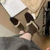 Novas Pantufas Quentes de Couro Genuíno Fosco com Biqueira Reforçada, Meia Pantufa de Lã, Coleção Outono/Inverno 2026