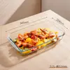 Assadeira de Vidro Borossilicato Doméstica Resistente a Altas Temperaturas Assadeira de Vidro Especial para Forno Micro-ondas Cozimento no Vapor e Grelha para Peixe no Vapor