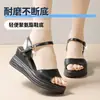 Sandalias de Cuña para Mujer 2026 Estilo Nuevo Cómodas Versátiles de Una Correa Zapatos de Tacón Alto Plataforma Suela Gruesa Antideslizantes Sandalias para Mujer