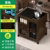 Gabinete Lateral para Té, Mesa Lateral, Estación de Té Móvil Moderna Simple para Sala de Estar, Gabinete Integrado con Tetera para Sala de Té, Gabinete de Almacenamiento