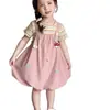 Conjunto de Vestido de Verano para Niñas 2026 Nuevo de Moda y Dulce Conjunto para Bebé Conjunto de Dos Piezas de Verano a Rayas con Mangas Cortas para Niños