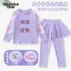 Trajes de baño estampados para niñas estilo 2026 con opciones de foto y logo, Faldas-traje de baño de una pieza para niños, Actividades de equipo, Compra grupal para la clase