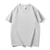 Camiseta da Planície de Hebei 230g Algodão Puro Ombro Normal Manga Curta Camiseta Masculina Gola Redonda Cor Sólida Marca Tendência Camiseta Cultural com Estampa Gráfica Manga Curta