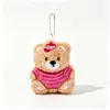 Dibujo Animado Lindo Osito de Peluche Accesorio Ropa Oso Muñeco Llavero Colgante Accesorio para Bolsa Colgante de Peluche Versátil