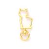 Shenzhen suministra accesorios gancho de metal con forma DIY hebilla de gato perro llavero de gato en stock