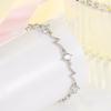 Versión coreana de pulsera de cristal azul con jitter plateado para mujer, moda creativa, pulsera de rayo de diamante, personalidad simple