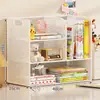 Estante de mesa, prateleira de armazenamento de mesa de estudo multicamadas, porta-livros e livros ilustrados infantis de grande capacidade