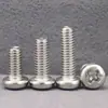 Tornillo de Cabeza Redonda Ranura de Cruz de Acero Inoxidable 304 Tornillo de Cabeza Plana Ranura de Cruz Tornillo Tornillo M1M2M3M4M5M6M8