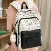 Mochila escolar para niñas con alto atractivo estético, estampado de estrellas, mochila linda, gran capacidad, para estudiantes de secundaria, diseño de nicho, estilo universitario