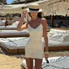 Nuevo Traje de Baño de Comercio Exterior Estilo Europeo y Americano, Sexy Espalda Descubierta, Push-Up para Bustos Pequeños y Grandes, Traje de Baño de una Pieza con Falda que Cubre el Vientre para Mujer, Conjunto de Dos Piezas