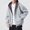 Ropa de Hombre Fengshe / Nueva Sudadera con Capucha de Bloques de Color Estilo Retro Japonés para Hombre, Chaqueta Simple Holgada Estilo Americano, Moderna