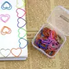 Clipes de Papel, Clipes de Papel Metálicos Coloridos de Formato Especial, Clipes Marcadores de Página, Material de Escritório para Estudantes, Armazenamento de Arquivos, Criativo e Fofo