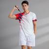 Ropa de bádminton de secado rápido para hombres y mujeres, de manga corta, transpirable, para voleibol, nuevo traje deportivo de tenis de mesa, ropa de competición con logotipo impreso