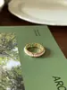 Anillo de Bambú con Circonita Simple Estilo Coreano para Mujer Apertura Ajustable Nicho Alto Grado Único Anillo de Perla Estilo Occidental