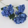 3 cabezas de hortensia de verano sin fin flores artificiales, esquema de color Nordic Morandi, decoración suave exquisita, arreglo floral ambiental, flores artificiales decorativas