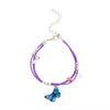 Pulsera Mariposa Azul Ins Europea y Americana Moda Mujer Elegante Mori Súper Hada Tejida Pulsera Mariposa Pulsera Novia