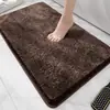 Suministro exclusivo transfronterizo de alfombrillas de baño de felpa de pelo largo altamente absorbentes, alfombrillas antideslizantes para inodoro, alfombrillas para pies de dormitorio y alfombrillas resistentes a la suciedad para puerta de entrada