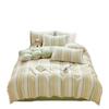 Juego de cuatro piezas de algodón puro estilo Mori Cubierta de edredón individual de algodón Ropa de cama Dormitorio Sábana de tres piezas Juego para las cuatro estaciones