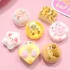 Muñeca Linda Sándwich Galleta Comida Juego Resina Accesorios Pegamento Crema DIY Dibujos Animados Pasador Agujero Hebilla de Zapato Joyería