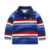 Camiseta de Manga Larga para Niños 2023 Otoño Nueva Camisa Polo Rayada Camiseta de Manga Larga para Bebés Niños Ropa Infantil de Comercio Exterior Transfronterizo