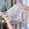 Nova Roupa Íntima Feminina de Renda, Delicada, Macia e Amiga da Pele, Renda com Alças Finas Cruzadas Vazadas Sexy Alta Elasticidade Tamanho Grande Roupa Íntima