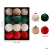 Directo del fabricante: Adornos de bola de terciopelo navideños, decoraciones para árbol de Navidad, colgantes para escaparates, hechos a medida