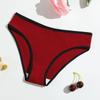 Novas cuecas femininas de algodão com fio, cor sólida, cintura baixa, quadril, respirável, camada dupla, calcinhas para meninas, lote direto da fábrica