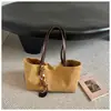 Bolso de hombro vintage, nuevo bolso de mano de gamuza para otoño e invierno para mujer, bolso de mano de gran capacidad, bolso de hombro para el día a día