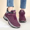 Zapatos de algodón invierno más terciopelo engrosado estilo pareja botas de algodón transfronterizo TEMU talla grande cálido protección contra el frío velcro botas de nieve