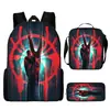 Mochila de liberación rápida transfronteriza de Spider-Man Set de tres piezas Dibujos animados para estudiante de primaria Mochila Escolar Mochila